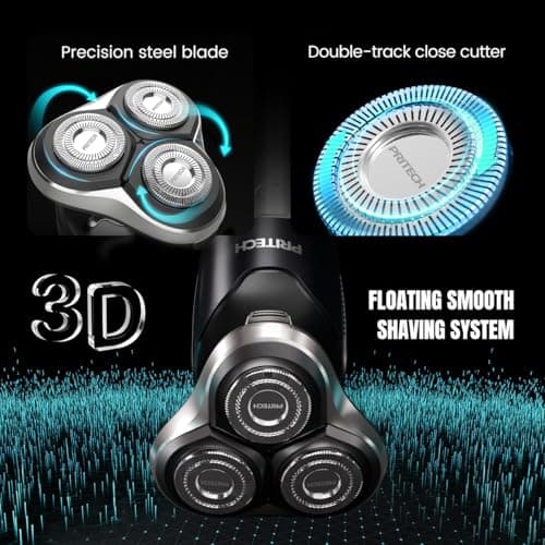 Electric Razor for Men - Rechargeable Electric Shaver for Men, Rechargeable Waterproof Wet Dry Cordless Razor 5