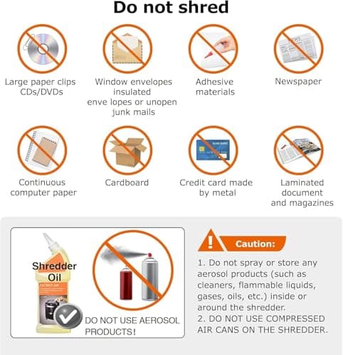 Bonsaii Paper Shredder for Home Use, 3.4 Gal Wastebasket, 6 Sheet Crosscut Paper Credit Cards, Staples, and Clips Shredder for Home Office Use, Portable Handle Design (C237-B New Version) 9