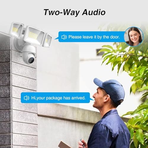 Onforu Floodlight Camera Outdoor, 2K Smart Home Security Camera Wired, 360° Surveillance Al Detection & Auto Tracking, 5500 Lumens Motion-Activated Flood Light Cam, Color Night Vision, 2-Way Audio 5