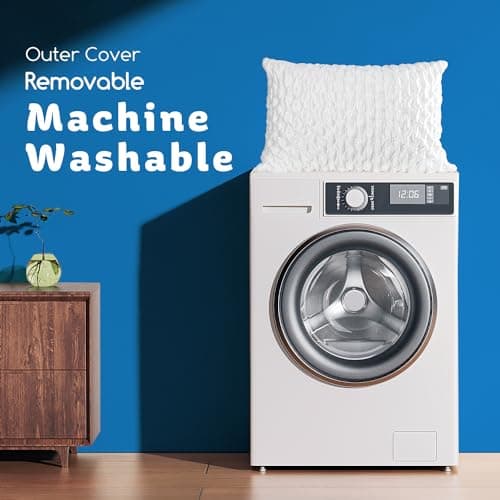 Cooling Side Sleeper Pillow for Neck and Shoulder Pain, Luxury Shredded Memory Foam Pillows for Sleeping, Firm Bed Pillows Queen Size Set of 2- Adjustable Queen Size- Washable Cover Original White 9