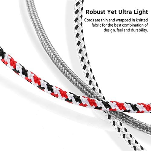 DUKABEL Headphone Splitter, Knitted 3.5mm Audio Splitter TRS 3-Pole Aux Splitter Cable for Headphones Earphones Speakers -Zebra White 6