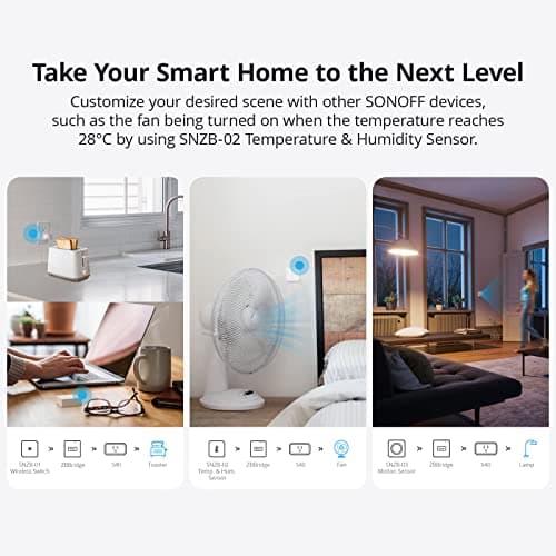SONOFF Zigbee Smart Plug with ETL Certified, S40 Lite 15A Outlet, Zigbee Repeater, Works with SmartThings and Amazon Echo Plus, Hub Needed for Amazon Alexa 4-Pack 5