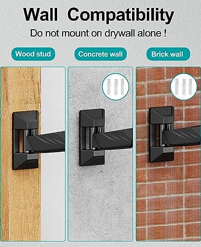 MOUNT PRO Dual Monitor Wall Mount for 2 Computer Screen up to 32 Inch, Gas Spring Double Monitor Arm Holds Up to 17.6lbs Each, Full Motion Adjustable Wall Monitor Mount, VESA Mount 75x75/100x100 7