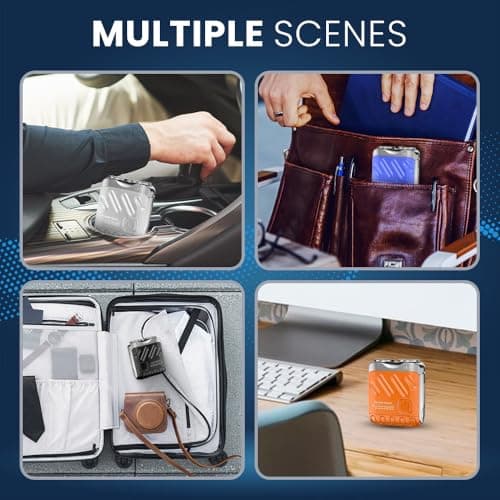 R-12 Luggage Electric Shaver, 2025 New Beard Shaver Mini and Portable Suitcase Design, Portable Razor Traveller Mini Shaving for Men Waterproof, Men's Favorite Mini Electrict Shavers (Orange) 5