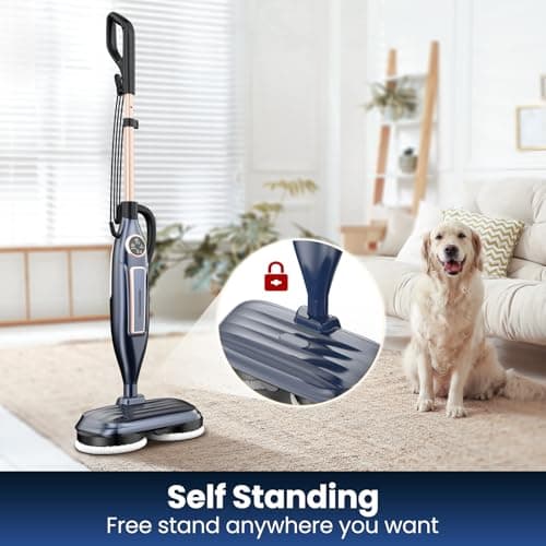 DEVOAC VM6 Scrubbing Steam Mop with Rotating Mop Pads, 10 in 1 Steam Mop, Lightweight Spin Mop & 3 Steam Modes for Hard Floor Laminate Marble Floors 6