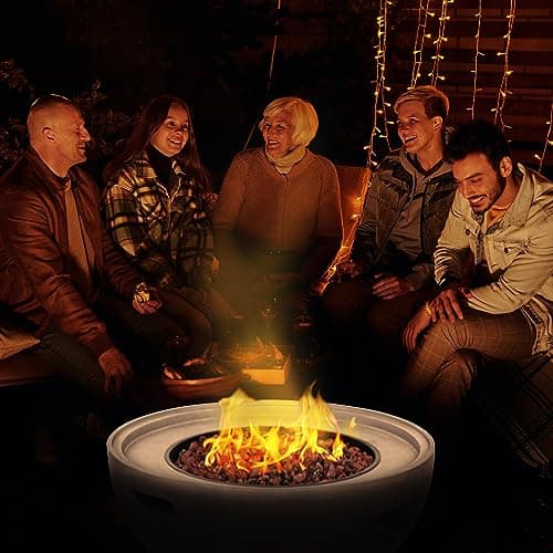 Four Seasons Courtyard SRGF22003 Gas Fire Pit + Cover, 32 In. Round - Quantity 1 7