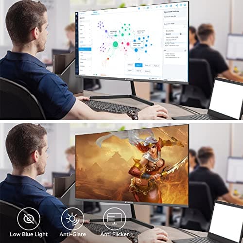 SANSUI Monitor 22 Inch IPS 75Hz FHD 1080P HDMI VGA Ports Computer Monitor Ultra-Thin Tilt Adjustable VESA Mount Compatible with Eye Comfort 178° Wide Viewing Angle for Game and Office 7