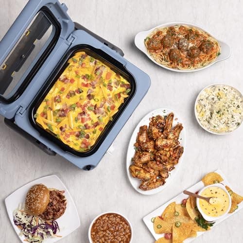 Presto 06017 8-Quart Nomad Traveling Slow Cooker, Blue 6