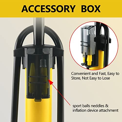 TOOLITIN Floor Bike Pump with Gauge,160 PSI High Pressure,Bicycle Pump Compatible with Presta and Schrader Valve,Bike Tire Pump for Road Bike,MTB,Hybrid,Balls 5