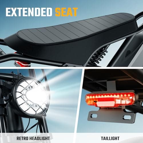 TST Electric Bike for Adults 1500W Peak 20" Fat Tire All- Terrain E-Bike 60 Miles 28 MPH Electric Dirt Bike - 48V 15 AH Battery Tested to Safety Tested to UL 2849 Powered Electric Bicycle 7