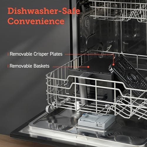 COSORI Dual Air Fryer 9Qt – 10-in-1, Fresh Balanced Meals for Family and Children with Double Baskets, Sync Cook & Finish to Bake, Roast, Reheat, Broil & 130 Recipes for Easy Cooking, Dishwasher Safe 7