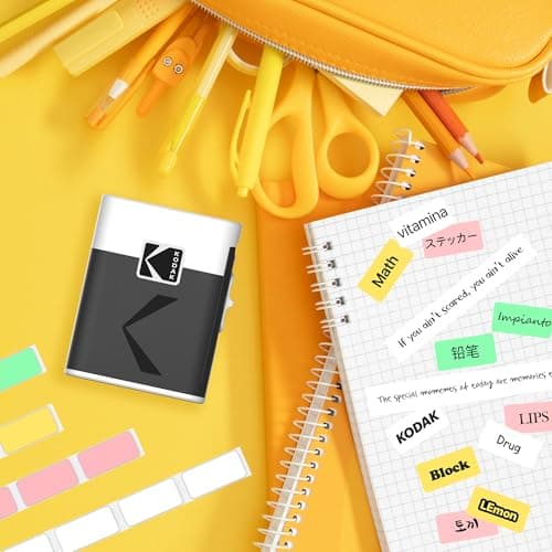 KODAK Label ERA Label Maker Machine, Yellow (Label Printer with 1 Roll Sticker Label) 8