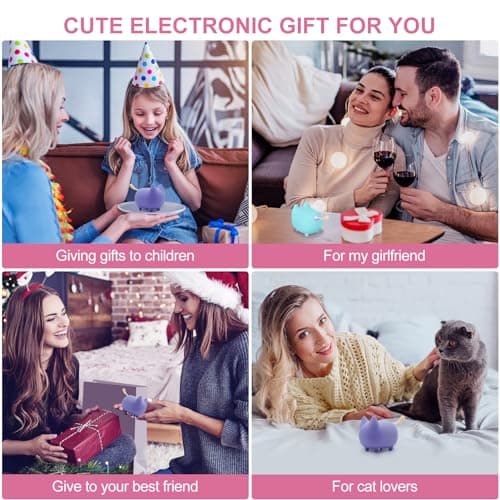 Svemei Small Bluetooth Speaker, Cute Cat Mini Wireless Speakers with Loud Stereo Sound, Built-in Mic, Super Bass, Dual Pairing, Portable Speaker for Teen Girl Birthday Gift (Purple) 9