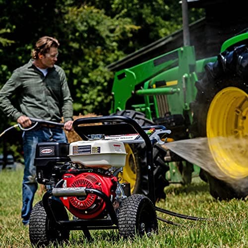 Simpson Cleaning PS60869 PowerShot 4000 PSI Gas Pressure Washer, 3.5 GPM AAA Triplex Pump, Honda GX270 Engine, Includes Spray Gun, Wand, 5 QC Nozzle Tips, 3/8-inch x 50-Foot Monster Hose, 49-State 6