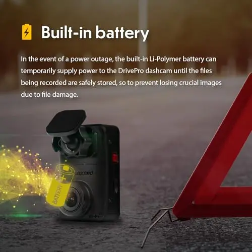 Transcend DrivePro Dash Cam Front, 1440P 2K QHD Dash Camera for Cars, 64GB Card Included, with Super Night Vision/Wi-Fi/WDR/G-Sensor/Exclusive App/High-Sensitivity Image Sensor, Support 512GB Max 8