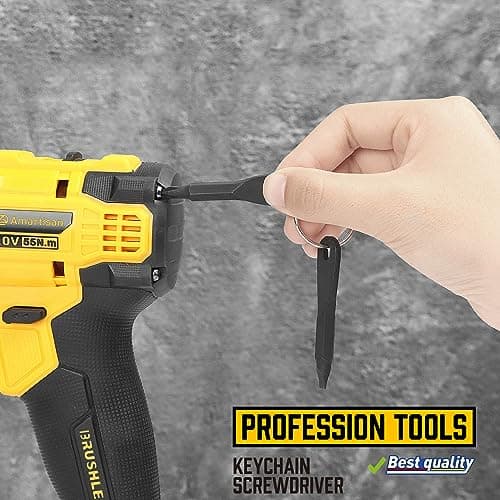 Amartisan 10-Piece Magnetic Screwdrivers Set, 5 Phillips and 5 Slotted Tips Professional Cushion Grip Screwdriver Set 2pcs Portable Multifunction Key Mini Screwdriver (Yellow) 7