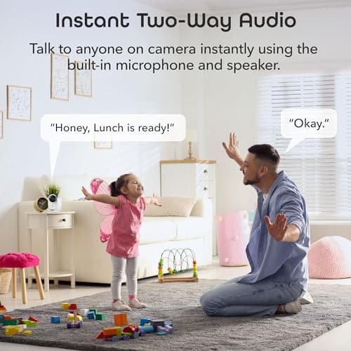 Geeni Glimpse Indoor Security Camera - 1080p HD Video, 2-Way Audio, Motion Alerts, WiFi Compatible with Alexa & Google Home, White 5