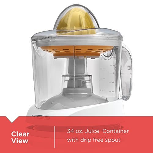 BLACK+DECKER 32oz Electric Citrus Juicer, CJ625, Pressure Activated, Adjustable Pulp Control, Dishwasher-Safe 6