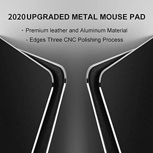 Vaydeer Hard Metal Mouse Pad for Desk Black Metal Aluminum Mouse Pad Mat Smooth Magic Ultra Thin Double Side Mouse Mat Waterproof for Gaming and Office, 9.05X7.08 Inch 5
