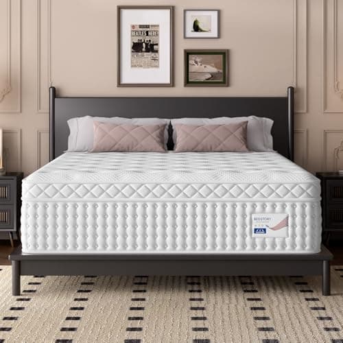 BedStory Firm Queen Size Mattress, 12 Inch Hybrid Mattress with Extra Lumbar & Hip Support, Signature Collection for Cool Night and Pressure Relief, 365-Night Trial & Forever Warranty