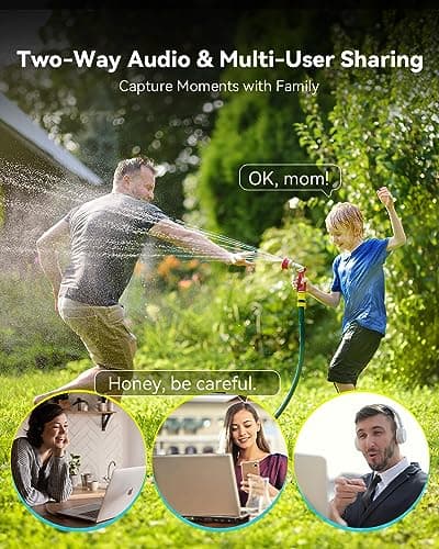 blurams 2K Outdoor Camera Wired, 5GHz/2.4GHz Wi-Fi Cameras for Home Security Outside with 360° PTZ, Color Night Vision, Motion Detection Tracking, Two-Way Audio, IP66 Weatherproof, Works with Alexa 3