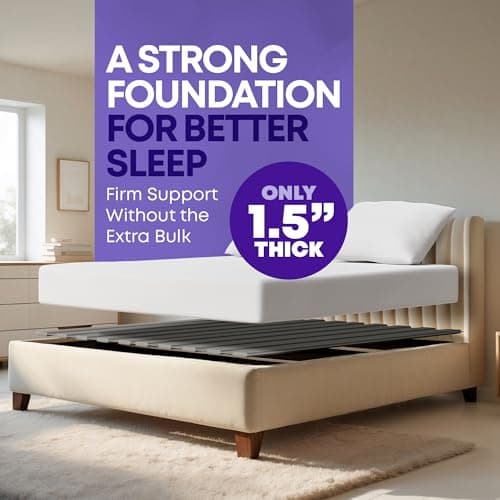 Greaton, Wooden Queen Bed Slats for Support Under Mattress with Cover – Replacement Wood Slats for Queen Size Bed Frame – Under Mattress Support Without Extra Height – 2.38-Inch Standard Width 6