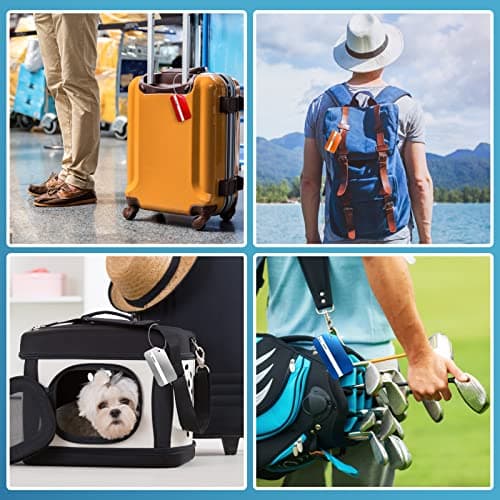 6 Pack Aluminum Luggage Tags for Suitcases with Name ID Card, Durable Luggage Name Tags Identifier, Travel Tags for Luggage Baggage 7