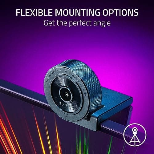 Razer Kiyo X Full HD Streaming Webcam: 1080p 30FPS or 720p 60FPS - Auto Focus - Fully Customizable Settings - Flexible Mounting Options - Works with Zoom/Teams/Skype Conferencing Video Calling 6