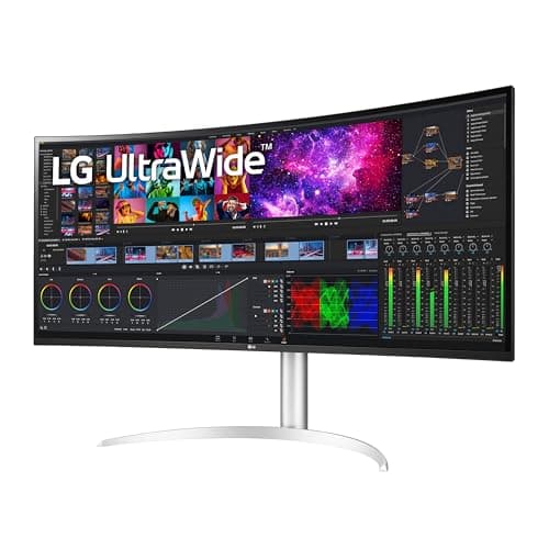 LG 40WP95C-W 40” UltraWide Curved WUHD (5120 x 2160) 5K2K Nano IPS Computer Monitor, DCI-P3 98% (Typ.) HDR10, Thunderbolt 4 w/ 96W PD, 3-Side Virtually Borderless Design Tilt/Height/Swivel Stand,Black 9