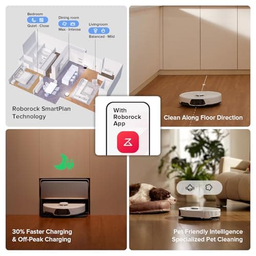 roborock S8 Max Ultra with Auto Water Refilling and Drainage System Robot Vacuum and Mop, FlexiArm Design, Smart Dirt Detection, Self-Emptying, 8000Pa Suction for Various Floors, Pet Hair, White 9