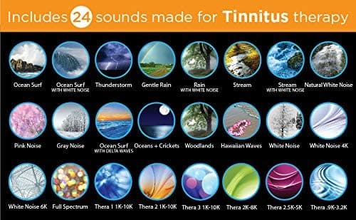 Sound Oasis Tinnitus Sound Therapy System, 24 Dr. Developed Sounds, Manage Tinnitus, Sleep Enhancement Lulls You to Sleep, Ear Ringing & Noise Relief, Privacy, Alarm w/Chime, Auto-Off Sleep Timer 8