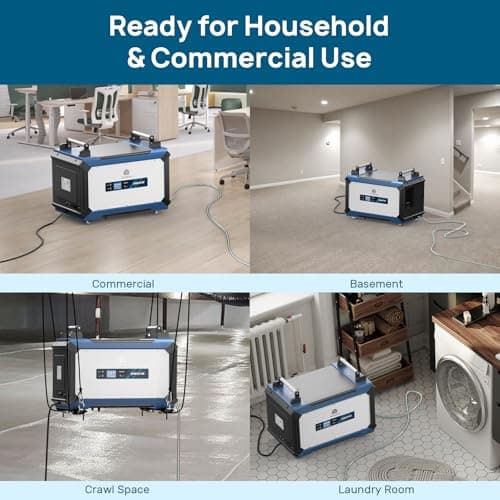 ARGENDON 145 Pint Crawl Space/Basement Dehumidifier with Drain Hose, Commercial Dehumidifiers for Large Space, Industrial, Water Damage, Auto Defrosting, 5 Years Limited Warranty 7