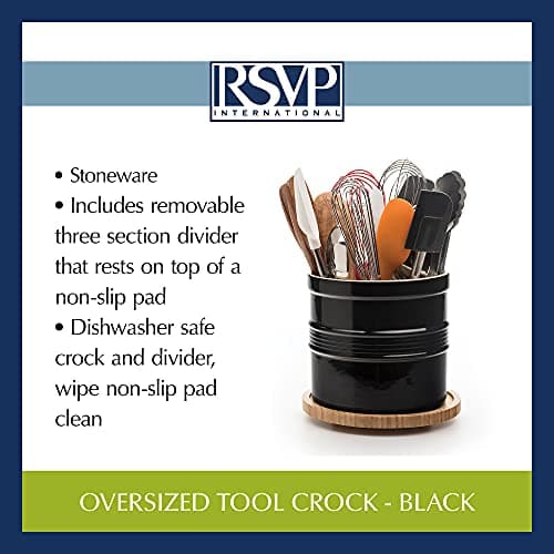 RSVP International Kitchen Tool Countertop/Cupboard Organizer, 7.5x7, BLACK 13