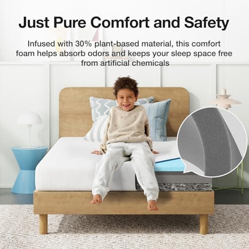 Novilla Twin Mattress, 6 Inch Twin Bed Mattress for Kids, Gel Memory Foam Mattresses for Cooling Night Sleep & Pressure Relief, CertiPUR-US Certified 6