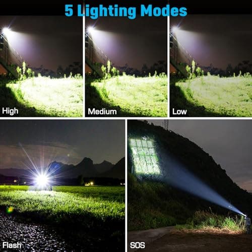 ANKRA High Lumen Rechargeable LED Flashlight, 10 Modes Zoomable,Waterproof,USB Output Power Bank,Tactical Flashlight for Camping,Hiking,Emergencies 6