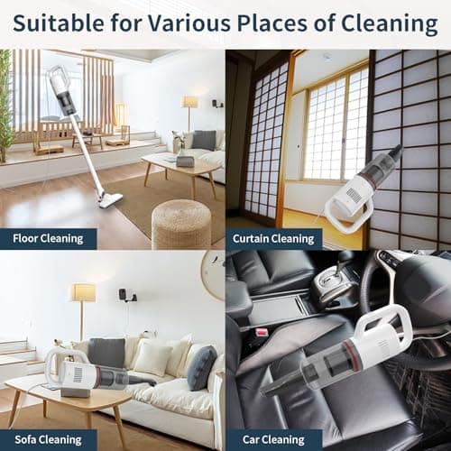 KEROMEE Stick Vacuum Cleaner, Corded Handheld Vacuum Cleaner Mini Electric Broom for Pet Hair Hardwood Floor Cat Litter Carpet Cleaning (16ft-Cord) 8