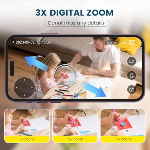 litokam Security Camera Indoor 2K, 360 Pan/Tilt Cameras for Home Security with Motion Detection, Baby Monitor for Pet/Dog with Night Vision, 2.4GHz WiFi Cam with Phone App & 2-Way Audio 8