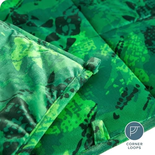 Bare Home Weighted Blanket Twin or Full Size 10lb (40" x 60") - Minky Fleece - Premium Heavy Blanket Nontoxic Glass Beads (Dinosaur, 40"x60") 5