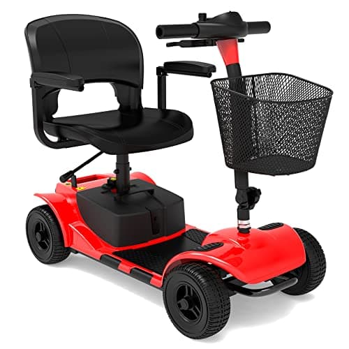 ENGWE Folding 4 Wheel Mobility Scooter,15 Mile Long Range, 250W Electric Powered Mobile Wheelchair for Seniors Adult with Detachable Basket, Detachable Battery
