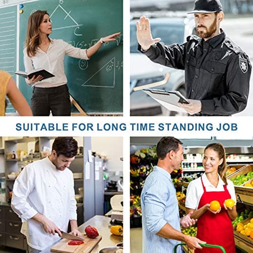 TIESTRA Cushioning-Gel Insoles for Women Providing Shock Absorption for Feet Relief, Comfortable Memory Foam Insole,Plantar Fasciitis Feet Arch Supports Shoe Inserts Size US6-10 Black S 6