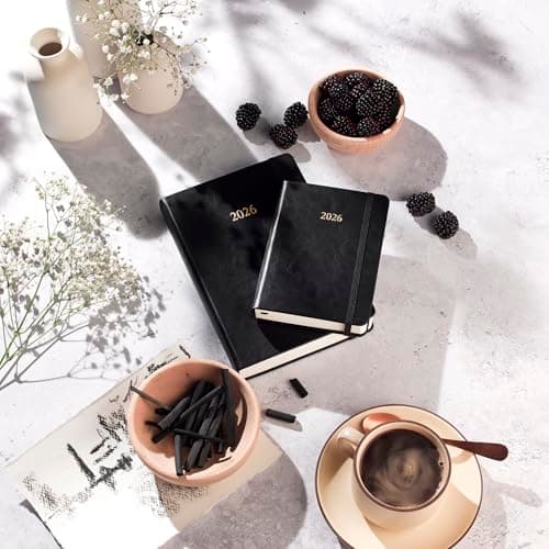Wykeham's Executive 2026 Daily Journal Planner – US Public Holidays & Format – Customization Available (Black, 8.5"×5.5") 6