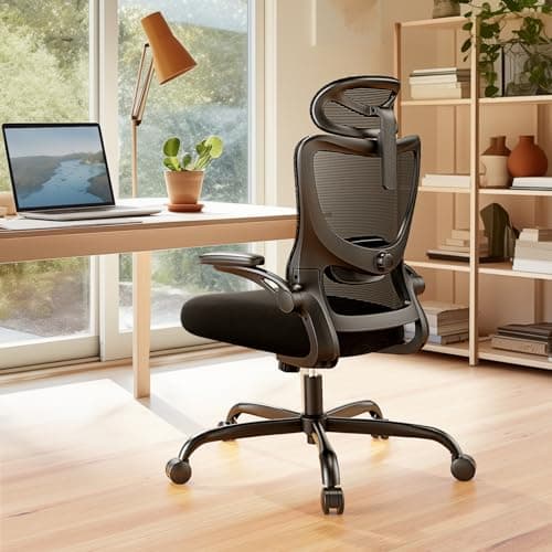 Marsail Ergonomic Office Chair: Office Desk Chair with High Back Mesh and Adjustable Lumbar Support Rolling Work Swivel Task Chairs with Wheel 3D Armrests and Headrest 7