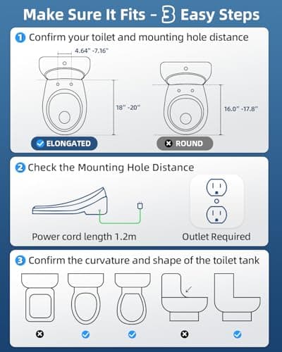 Electric Bidet Toilet Seat, Heated Toilet Seat Elongated with Instant Warm Water & Dryer, Feminine & Front Rear Wash, Wireless Remote, Self-Clean Nozzle, Slow Close Lid, Upgraded Silent ECO Child Mode 9
