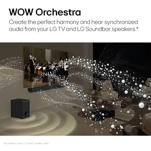 LG S95TR 9.1.5-Channel OLED evo TV Matching Home Theater Soundbar with Rear Surround Speakers and Wireless Subwoofer, Wow Orchestra, Dolby Atmos, WOWCAST Built-in (2024 Model) 9