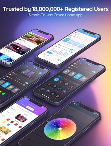 Govee Smart RGB LED Strip Lights, 16.4ft WiFi LED Strip Lighting Work with Alexa and Google Assistant, 16 Million Colors with App Control and Music Sync LED Lights for Bedroom, Home Decor 7