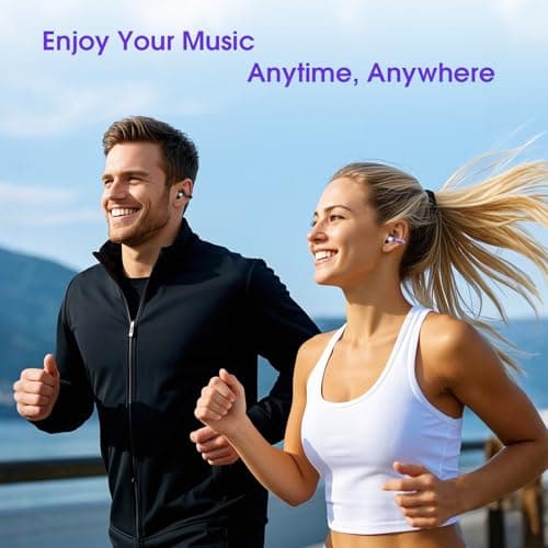 LIVIKEY Clip-On Earbuds, Lightweight Comfort with Anti-Drop Design Open Ear Earbuds Bluetooth 5.4, 50H Battery Open Ear Headphones, Waterproof, Perfect for Glasses Wearers, Sports and Workouts 7