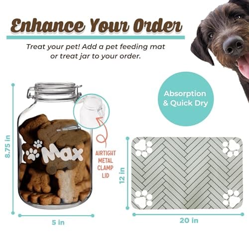 My Personal Memories Custom Personalized Stainless Steel Dog or Cat Bowl for Water and Food - Engraved Pet Bowl with Non Slip Bottom (Small - 18 Ounces, White) 5