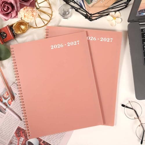 2026-2027 Monthly Planner - Monthly Planner 2026-2027, Jul. 2026 - Jun. 2027, 9" x 11", 12-Month Planner, Tabs & Pocket, Twin-Wire Binding - Rosy Pink 8