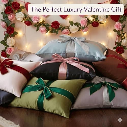 Mulberry Park 100% Silk Pillowcase - 22 Momme, Grade 6A Mulberry Silk - Deep Envelope Closure - Steel Blue/Standard (20'' x 26'') 5