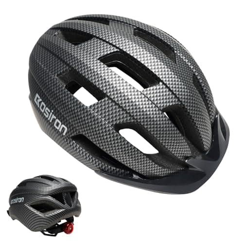 Ckorison Bike Helmet Adult Men Women Bicycle Helmet with Light Detachable Visor Lightweight Mountain Road Bike Helmet Adjustable Size Cycling Helmet